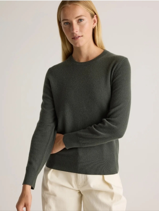 Quince Sweaters - Quince 100% Cashmere Crew Neck Sweater Sz L In Moss NWOT